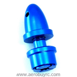 Adaptador hélices azul anodizado eje 3,17mm