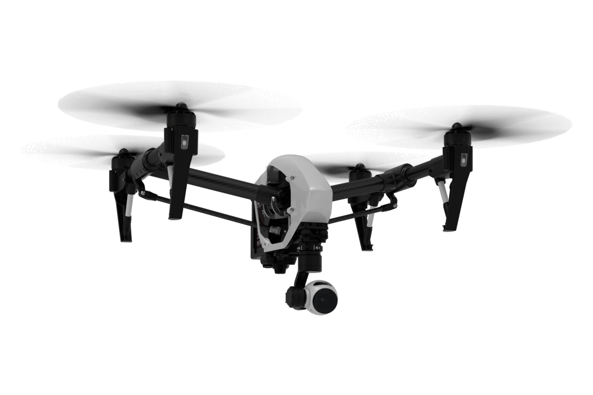 DJI Inspire 1 V.2 con una emisora y cámara 4K